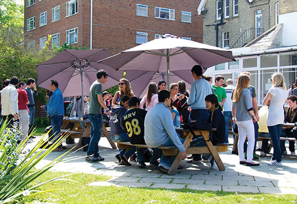 Outside at an open day