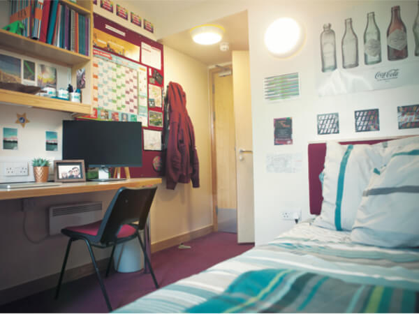 UEA Accommodation: Bedroom at Nelson Court